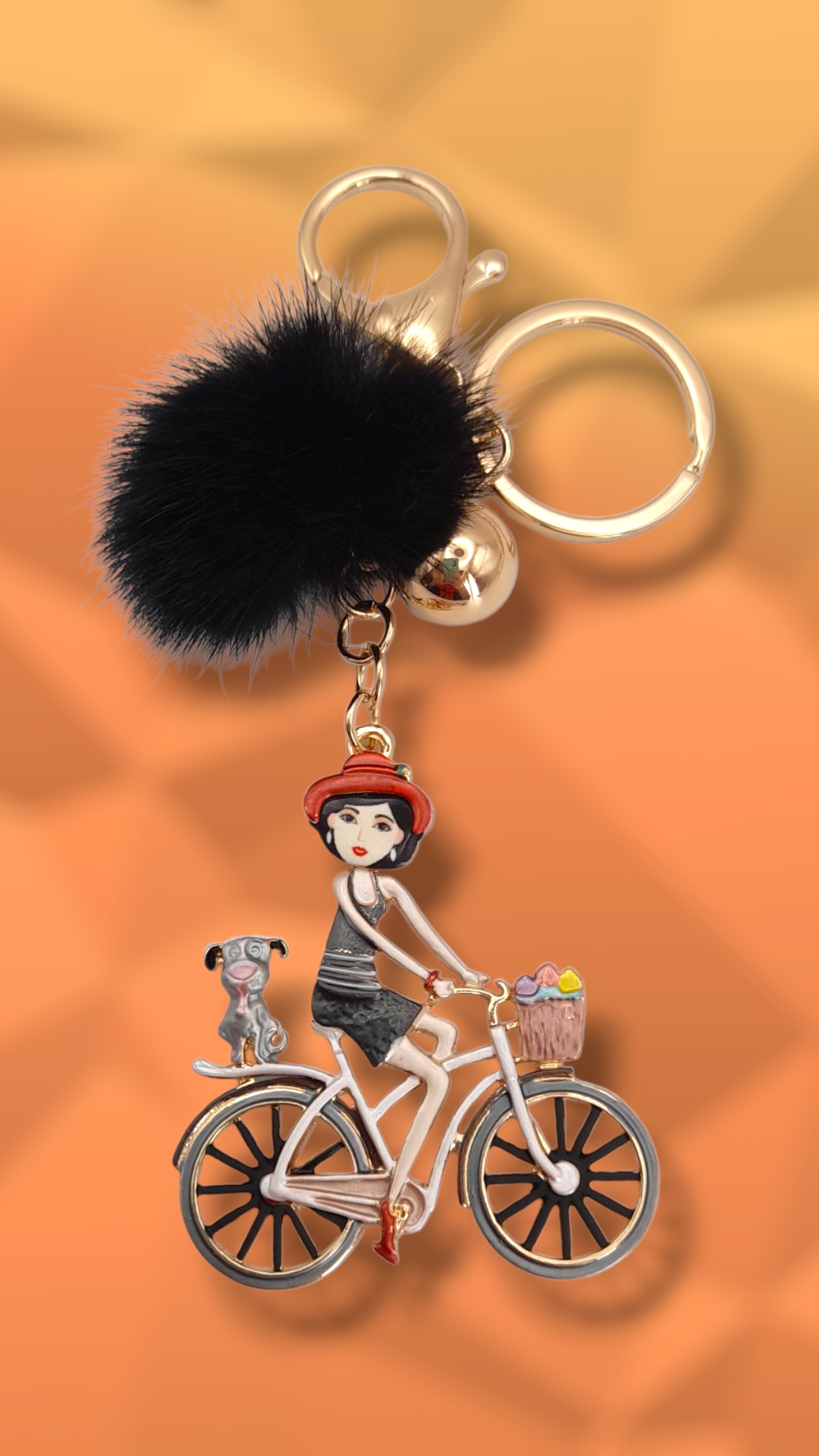 Portachiavi Ragazza in Bicicletta π΄π»ββοΈ