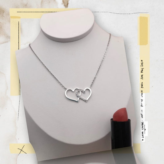 A010 Collana doppio cuore 💕